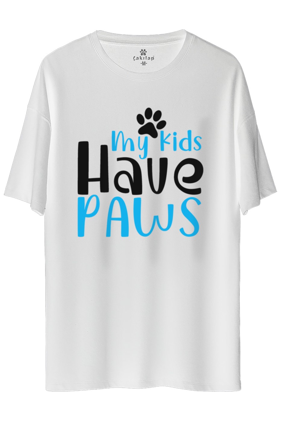 Köpek Baskılı Oversize Tişört