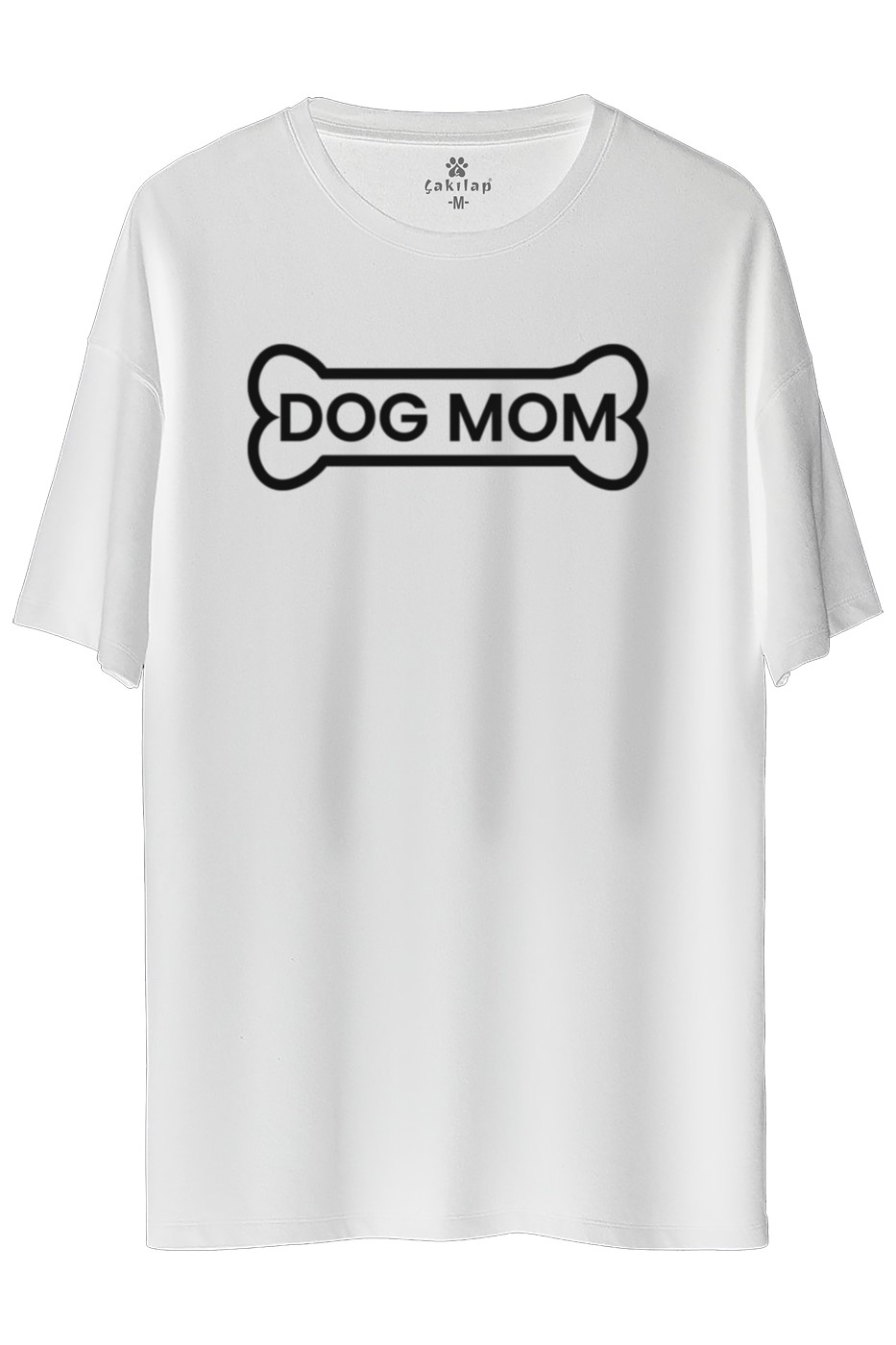 Köpek Baskılı Oversize Tişört