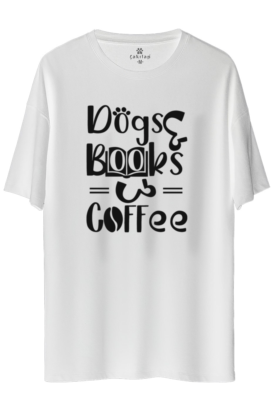 Köpek Baskılı Oversize Tişört