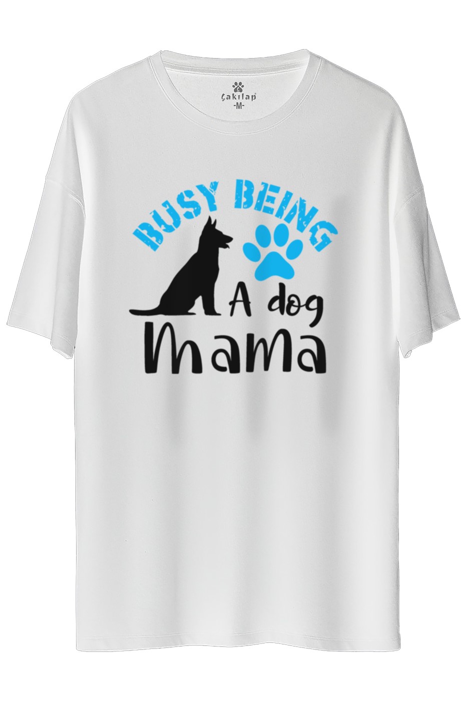 Köpek Baskılı Oversize Tişört