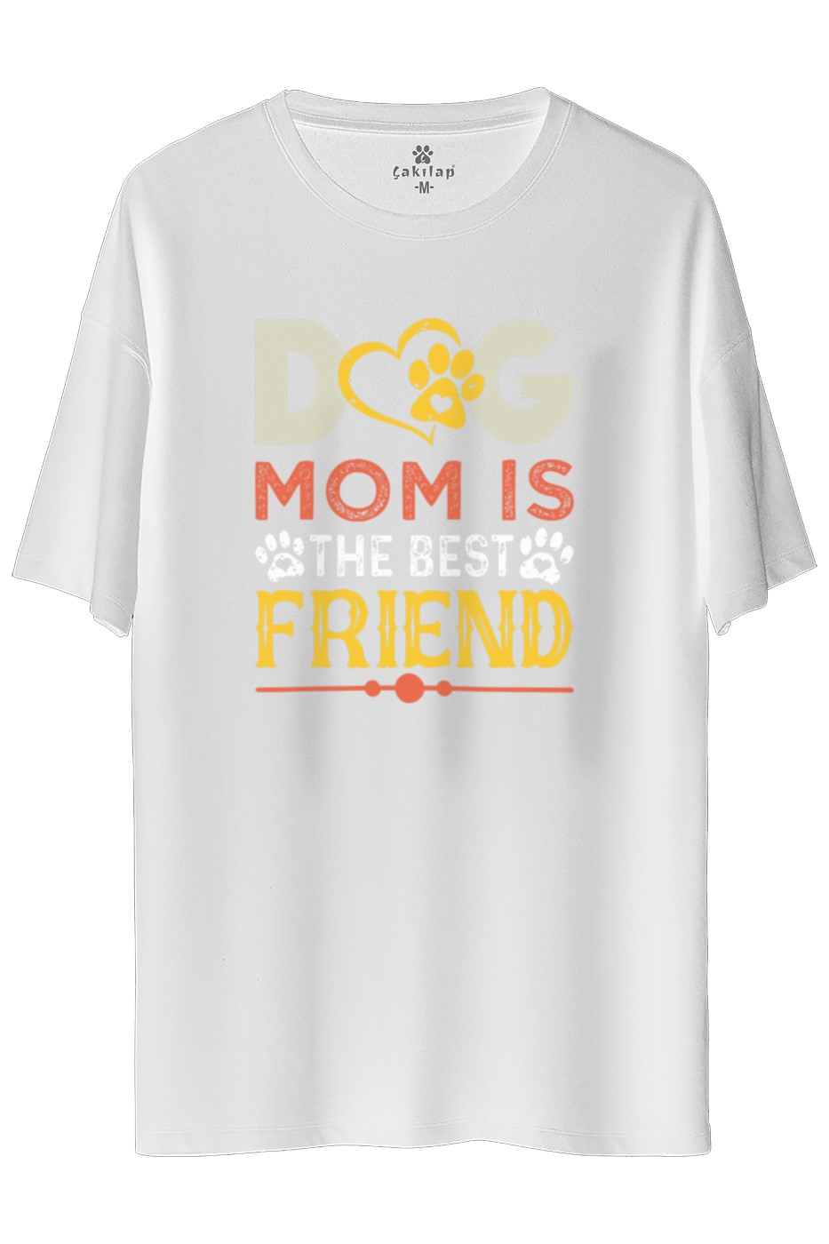 Köpek Baskılı Oversize Tişört