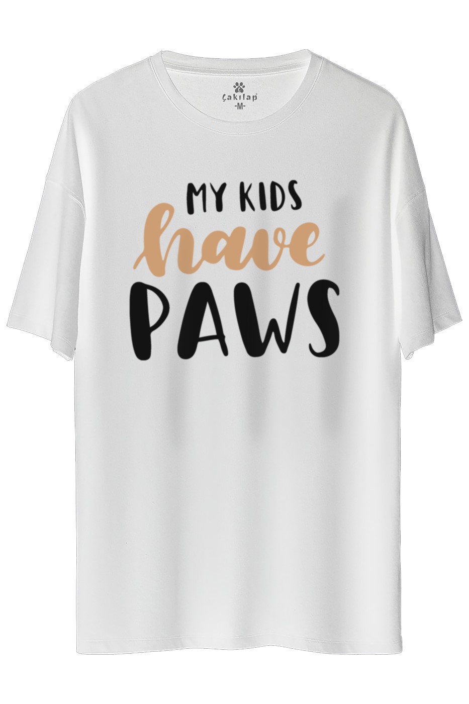 Köpek Baskılı Oversize Tişört