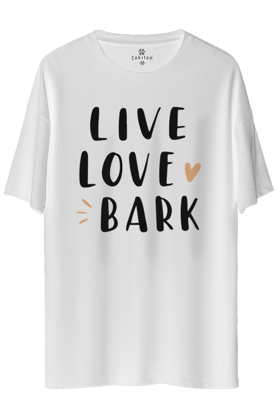 Köpek Baskılı Oversize Tişört