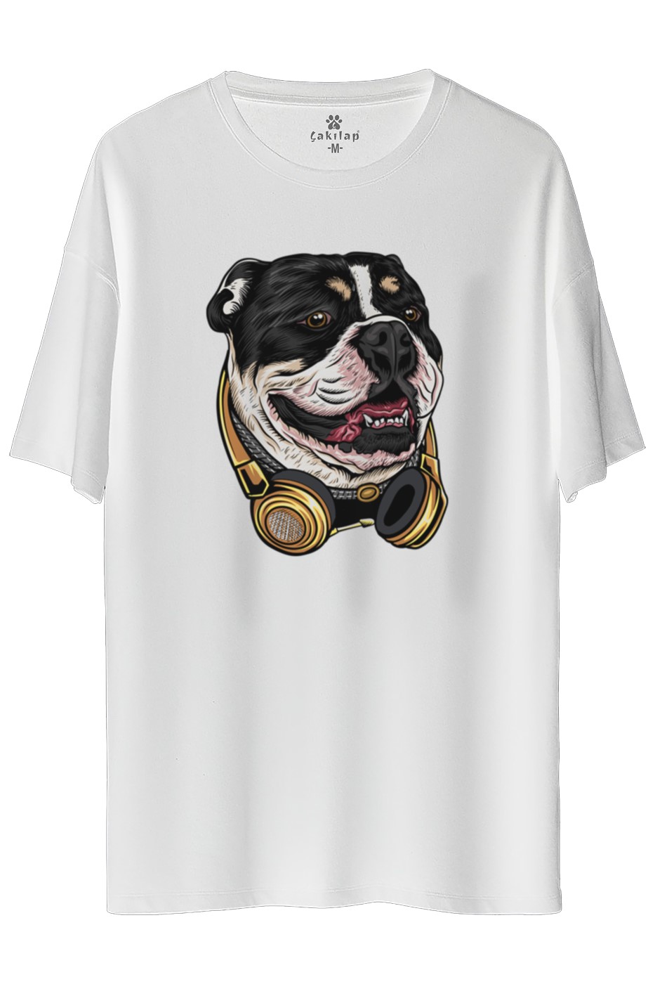 Köpek Baskılı Oversize Tişört