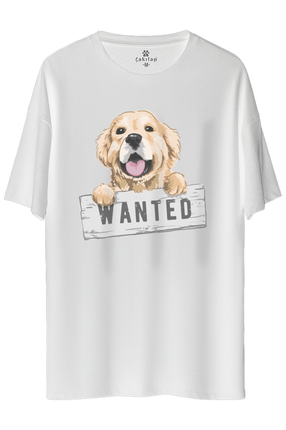 Köpek Baskılı Oversize Tişört