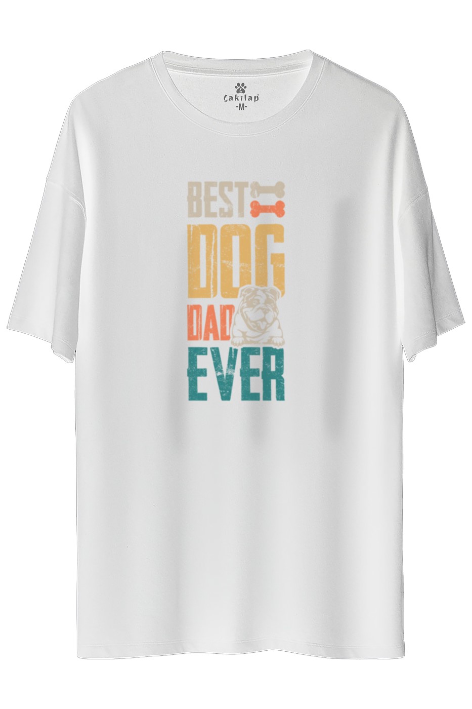 Köpek Baskılı Oversize Tişört