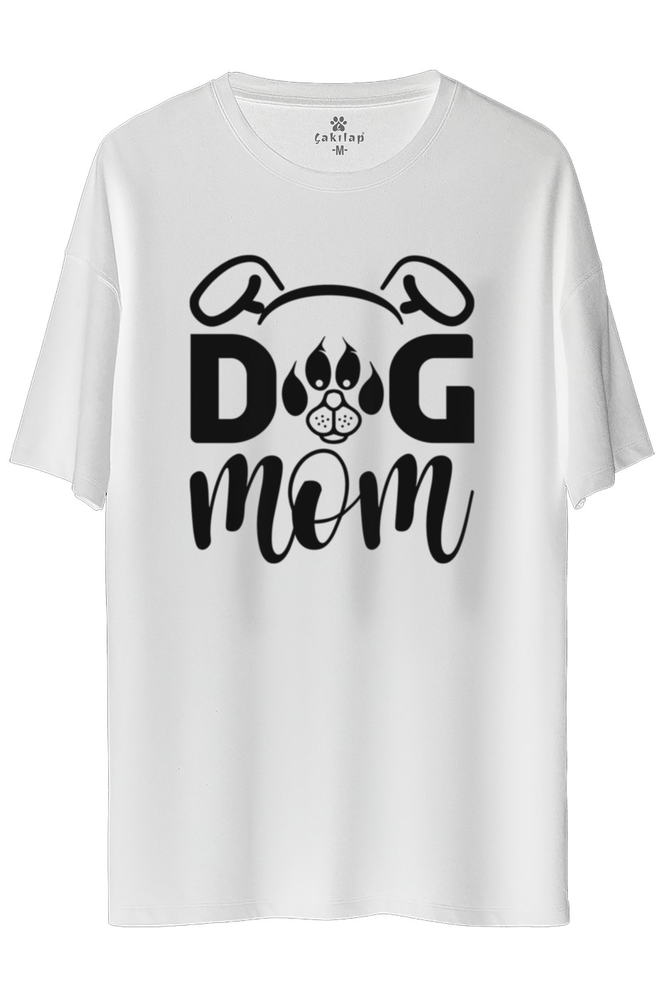 Köpek Baskılı Oversize Tişört