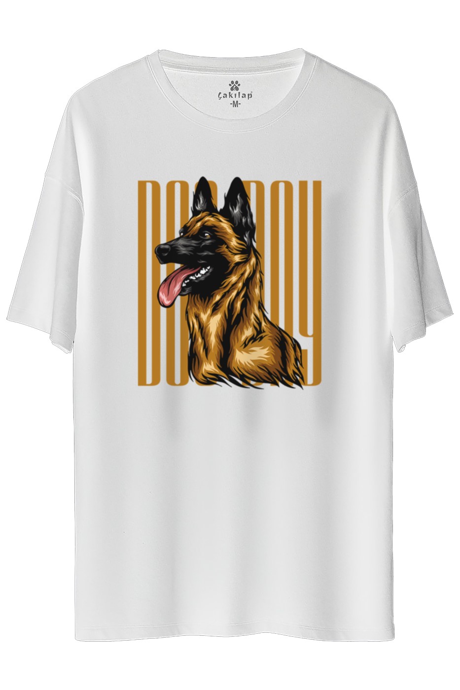 Köpek Baskılı Oversize Tişört