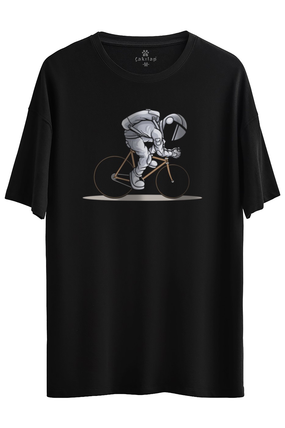 Astronot Baskılı Oversize Tişört