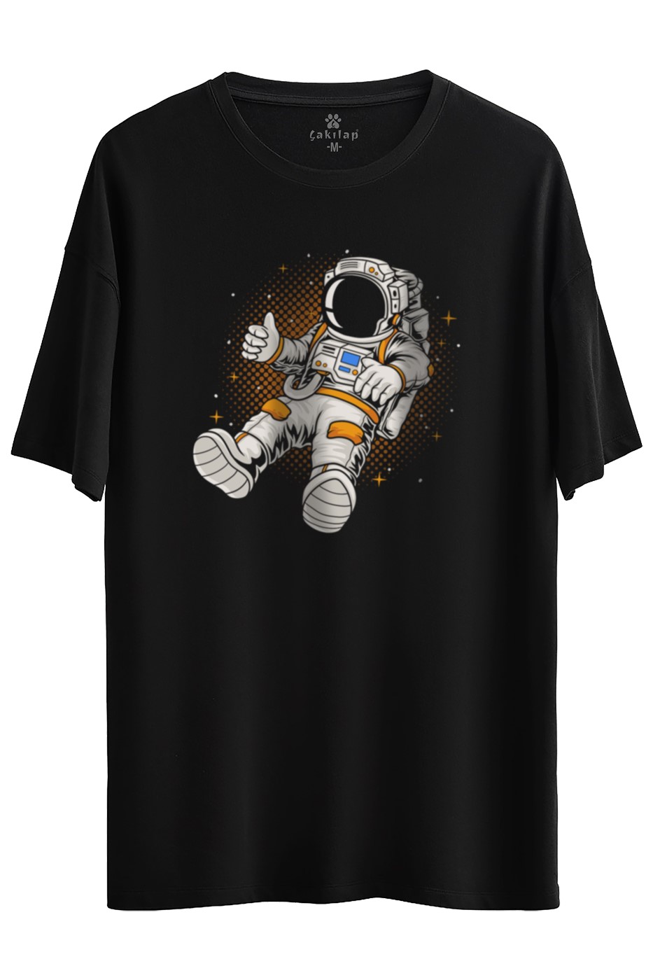 Astronot Baskılı Oversize Tişört