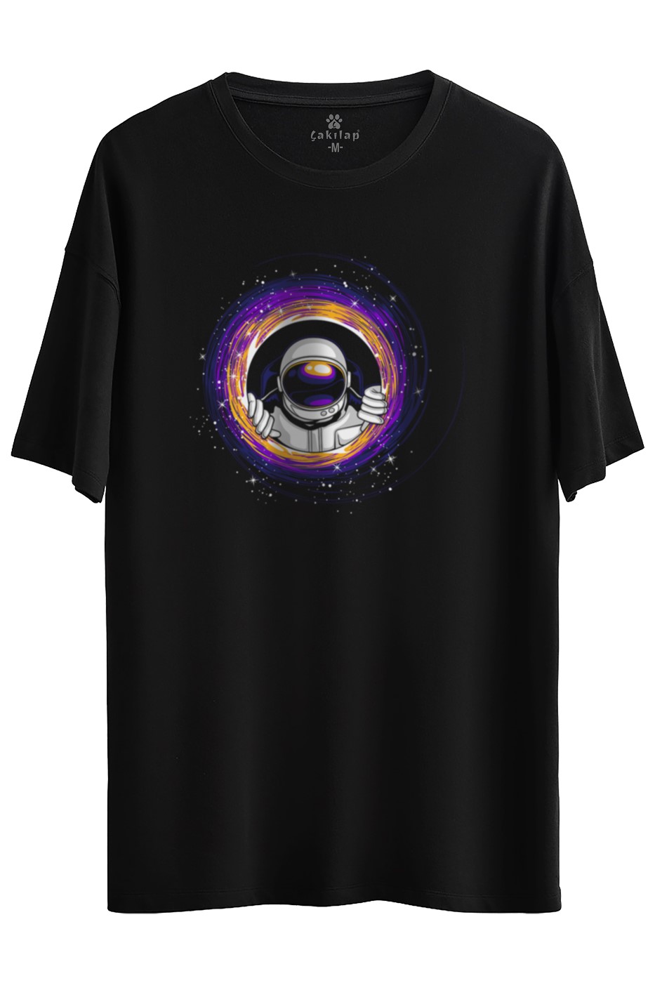 Astronot Baskılı Oversize Tişört