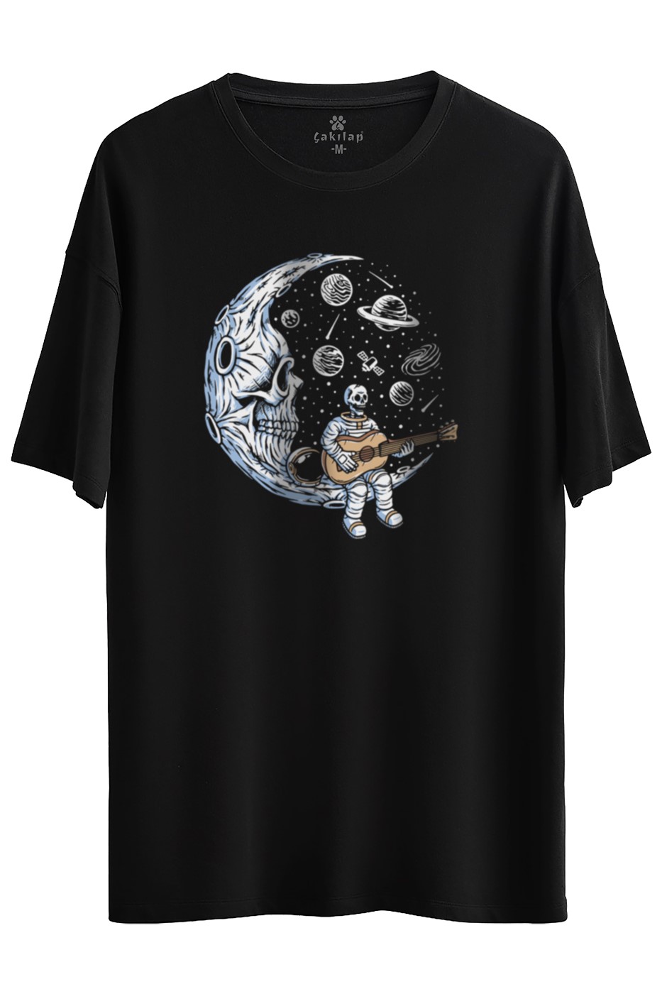 Astronot Baskılı Oversize Tişört