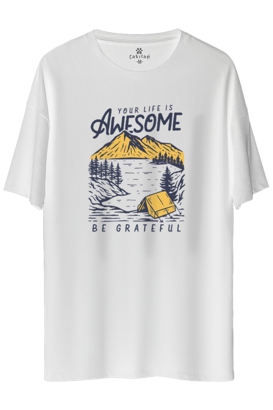 Macera-Doğa Baskılı Oversize Tişört