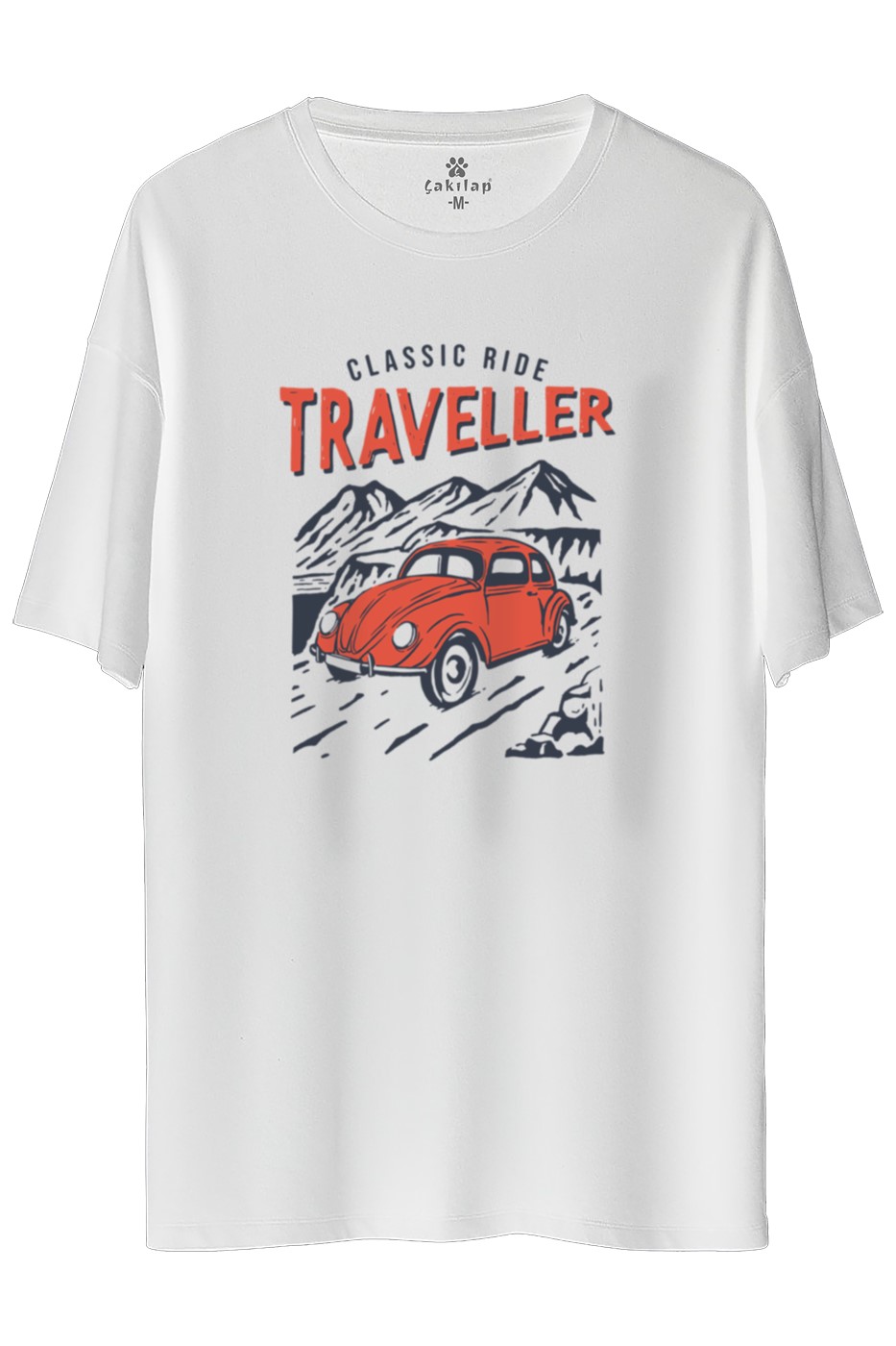 Macera-Doğa Baskılı Oversize Tişört