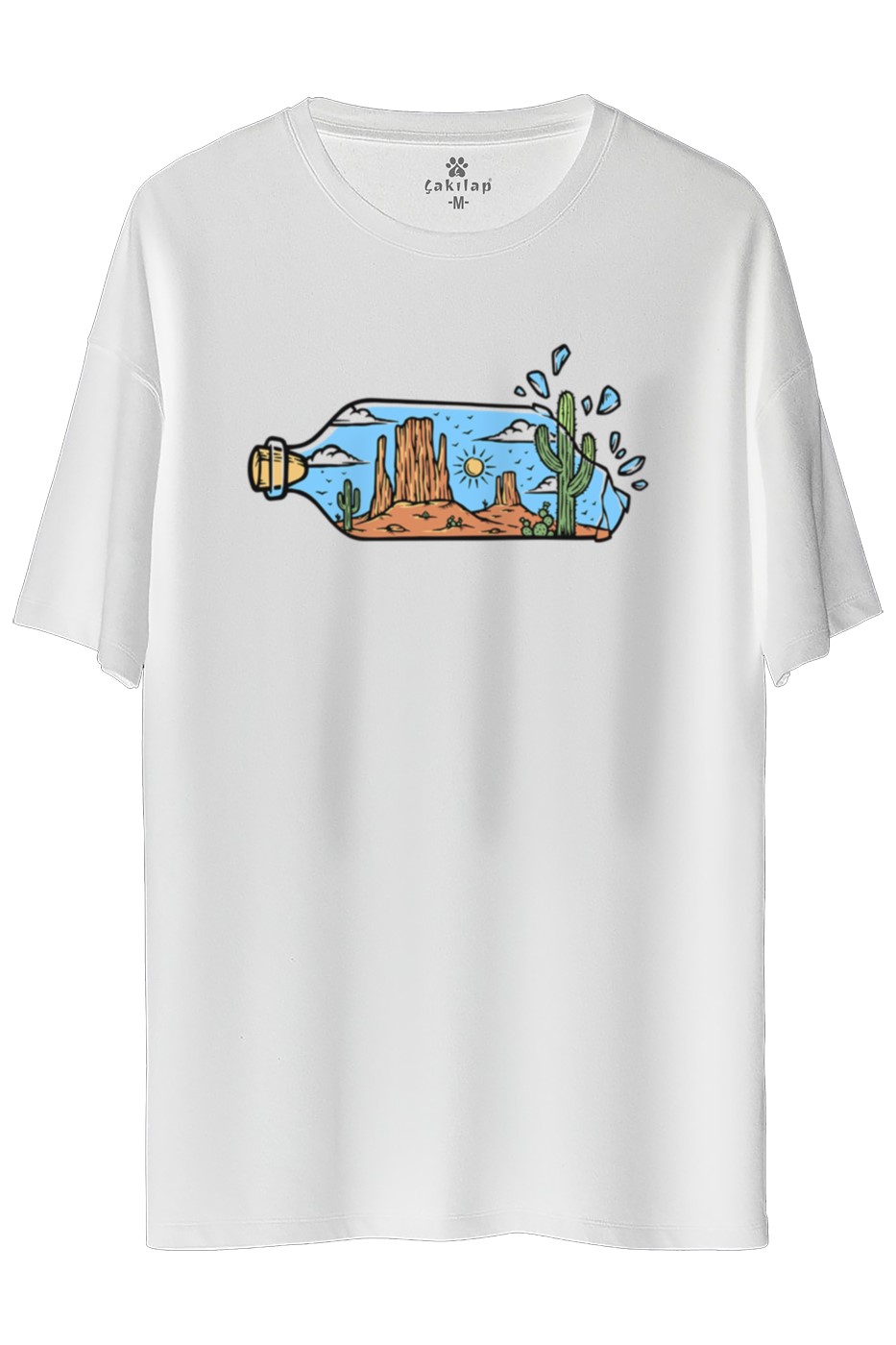 Macera-Doğa Baskılı Oversize Tişört