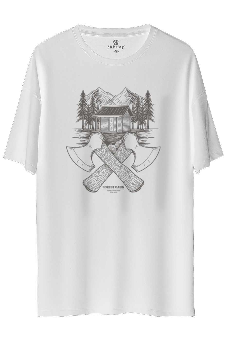 Macera-Doğa Baskılı Oversize Tişört