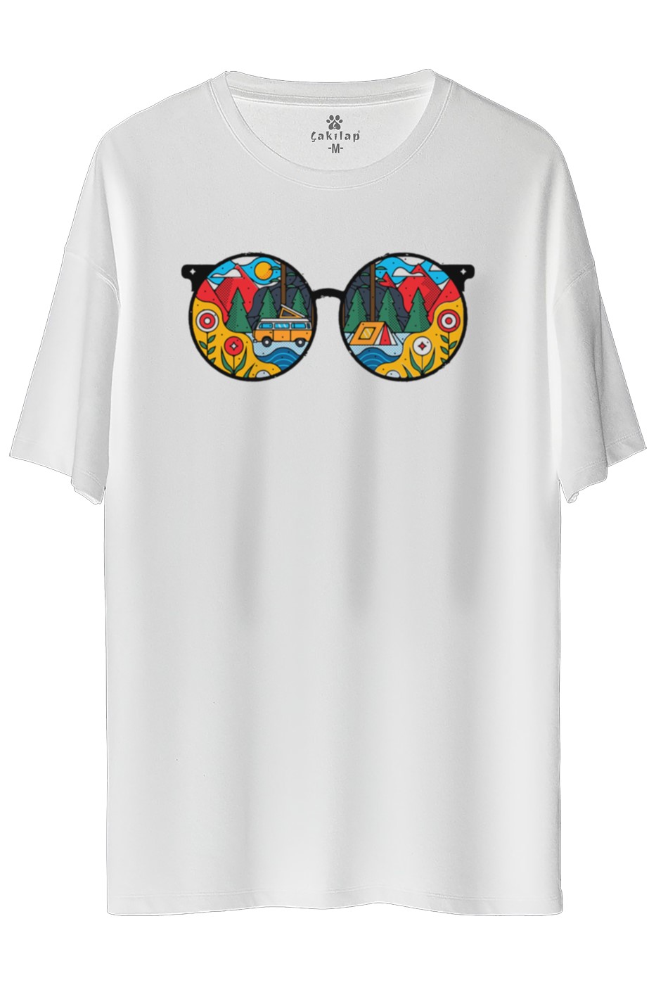 Macera-Doğa Baskılı Oversize Tişört