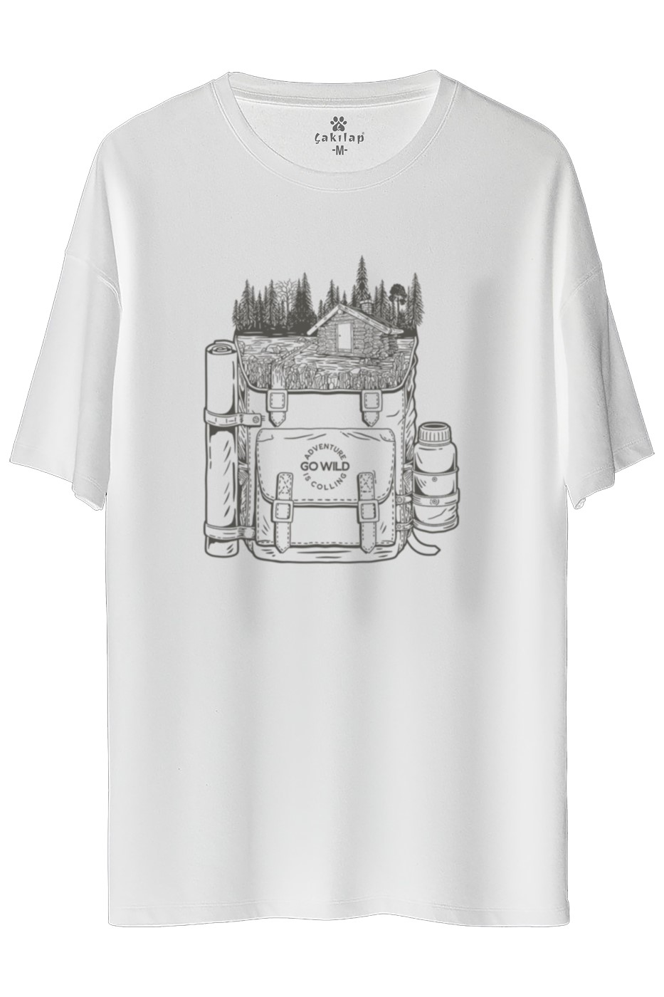 Macera-Doğa Baskılı Oversize Tişört