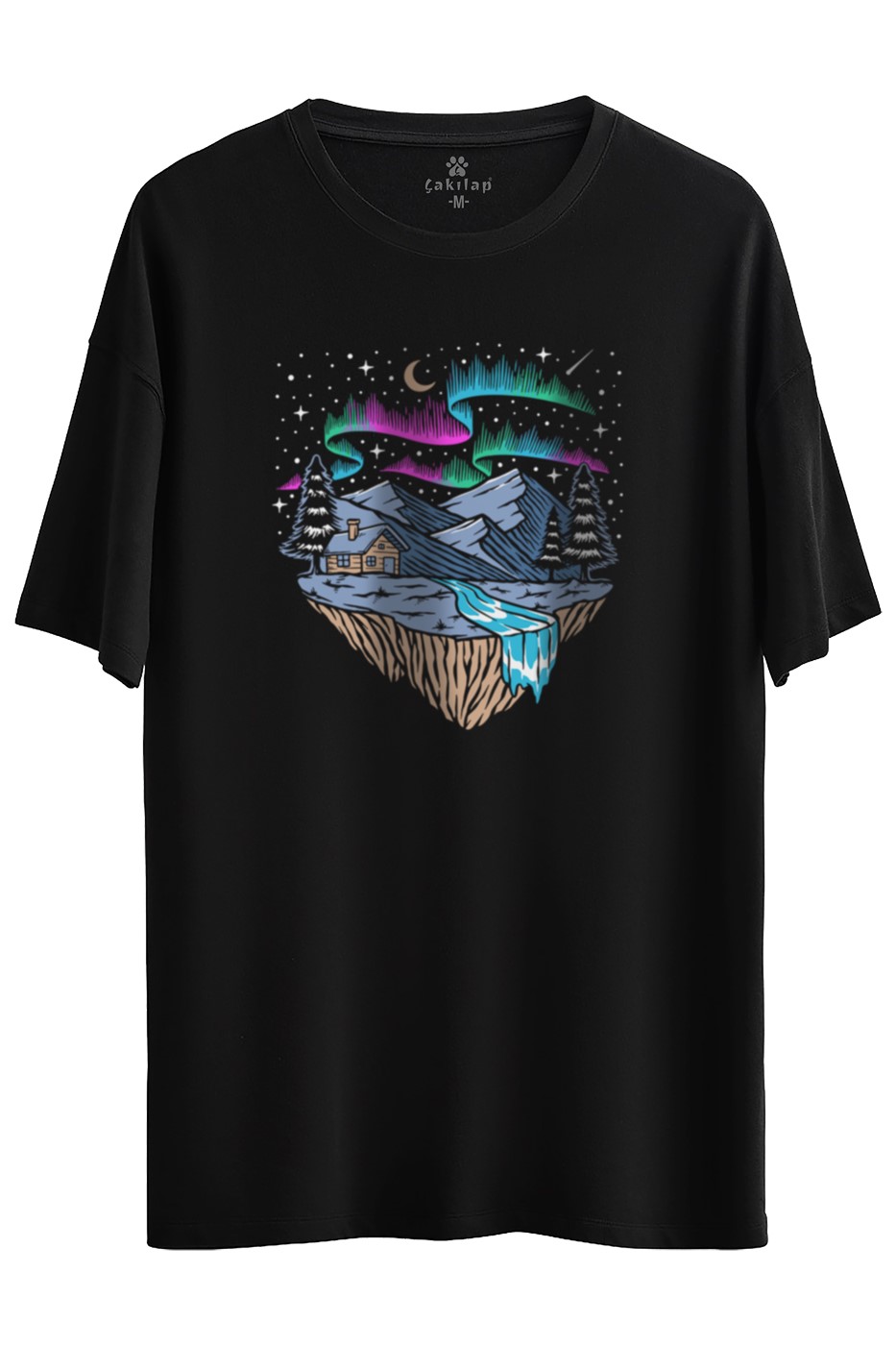 Macera-Doğa Baskılı Oversize Tişört