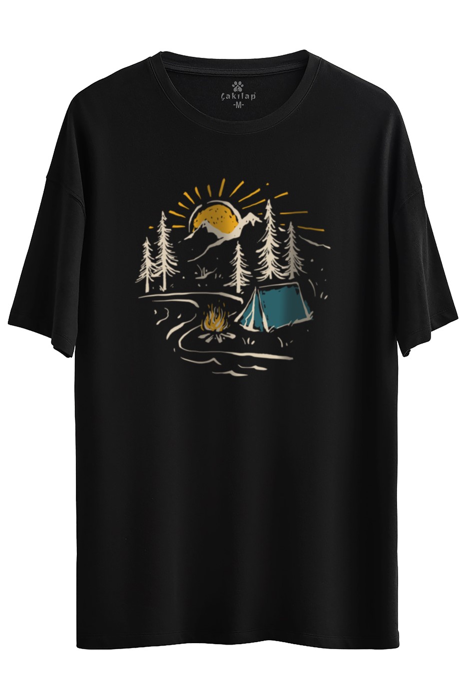 Macera-Doğa Baskılı Oversize Tişört