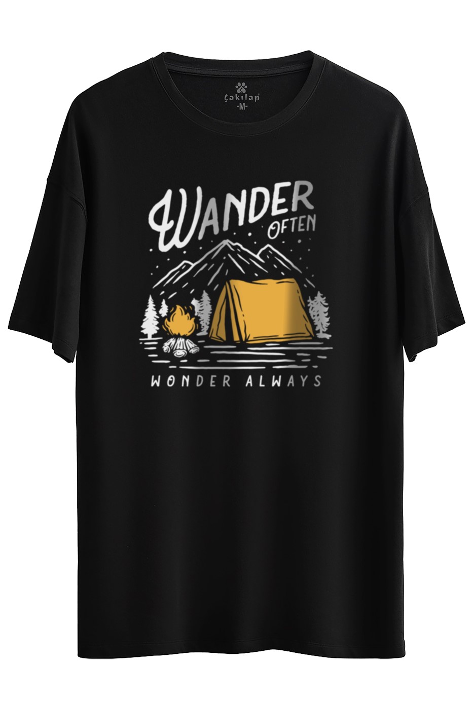 Macera-Doğa Baskılı Oversize Tişört