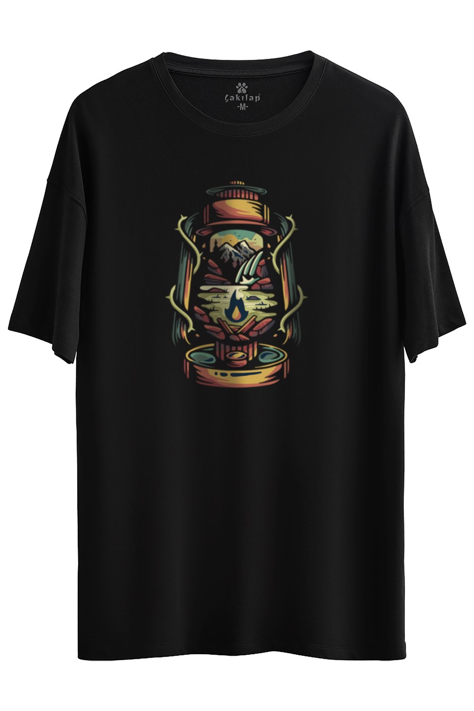Macera-Doğa Baskılı Oversize Tişört