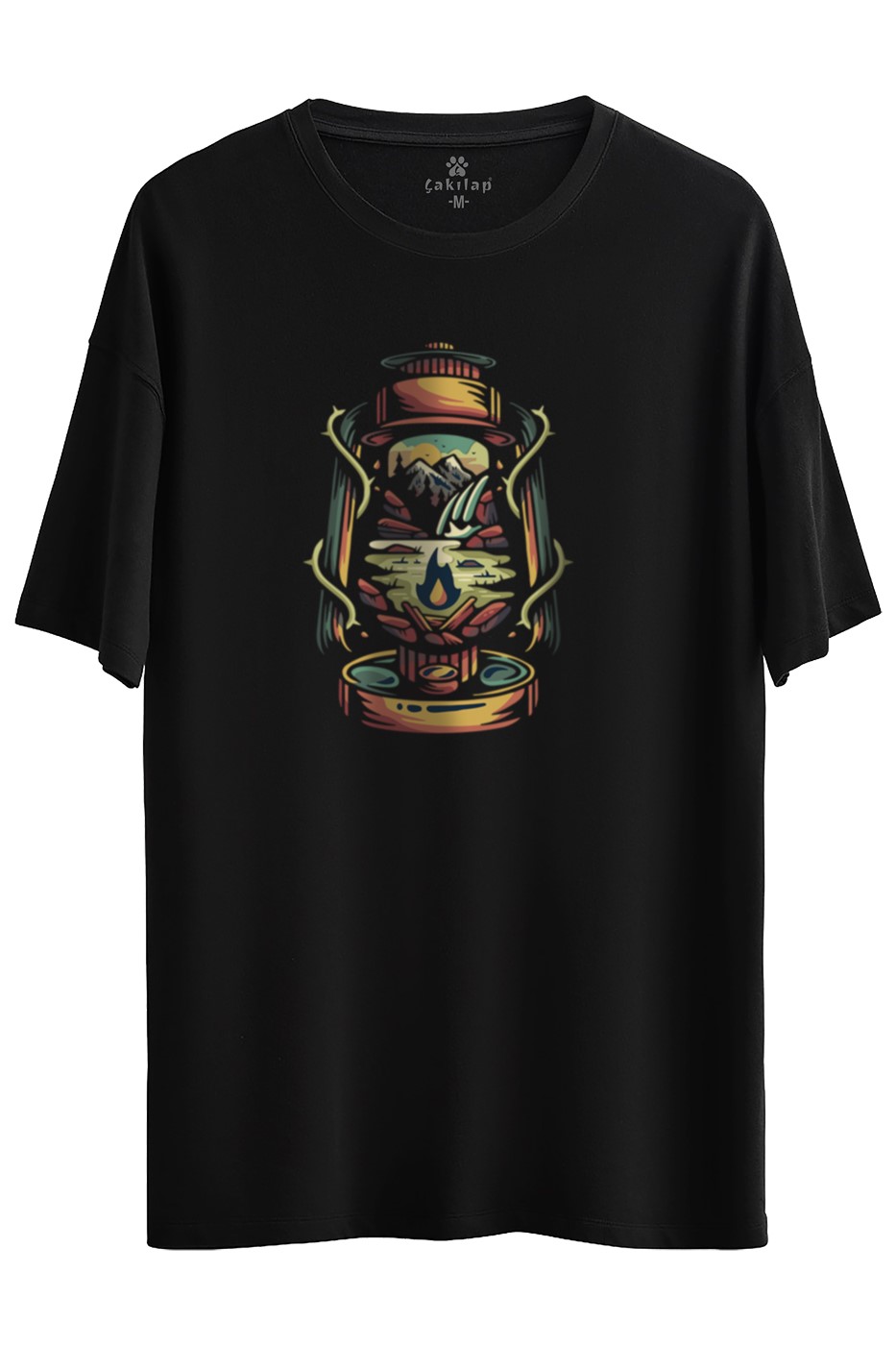 Macera-Doğa Baskılı Oversize Tişört