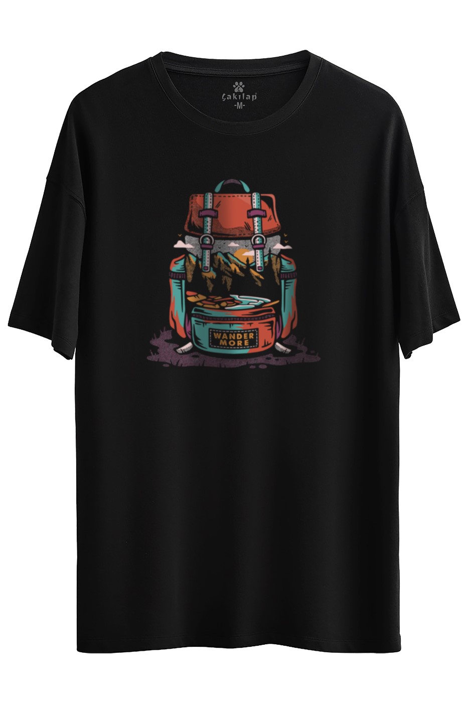 Macera-Doğa Baskılı Oversize Tişört