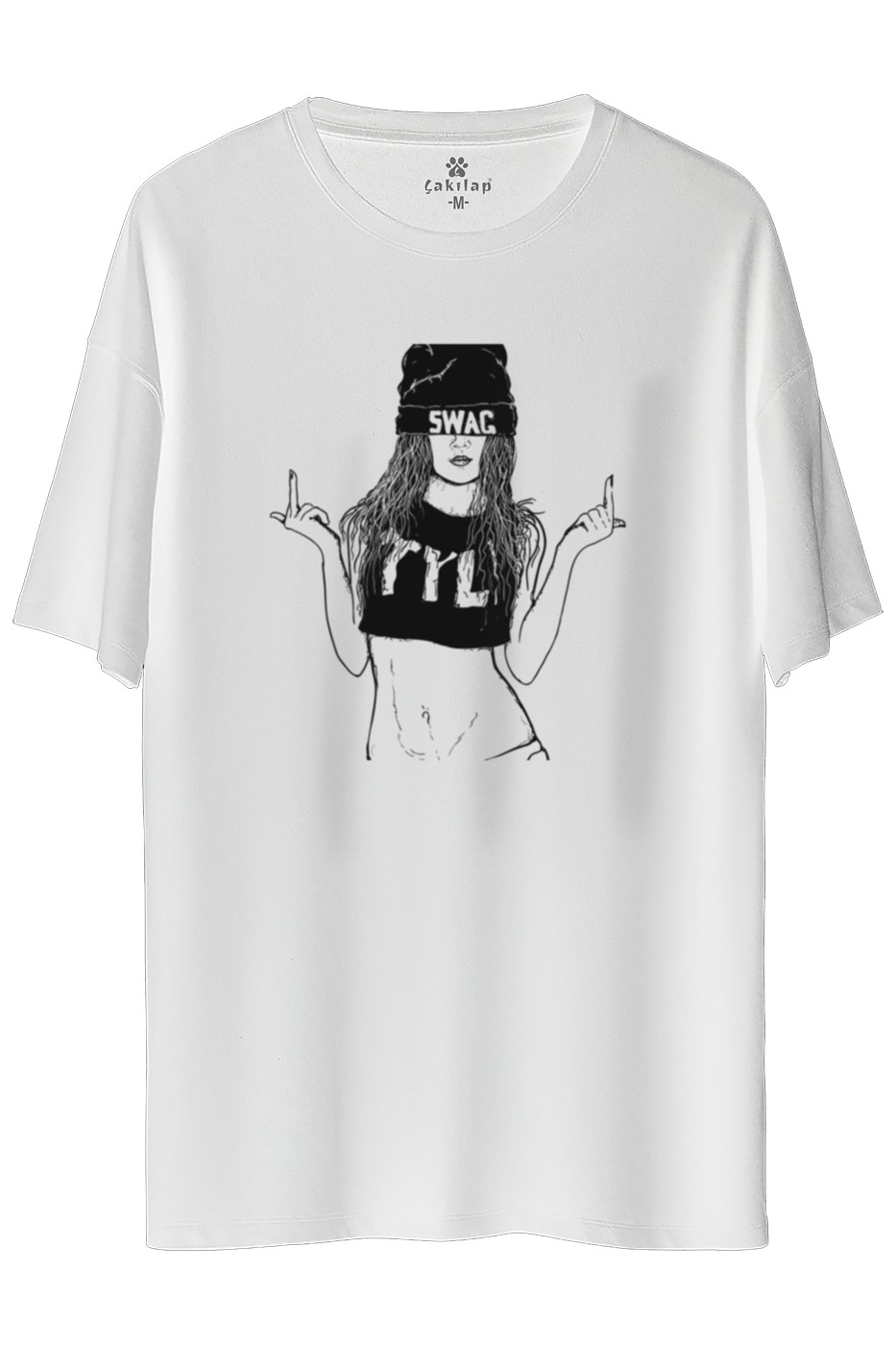 Custom Baskılı Oversize Tişört