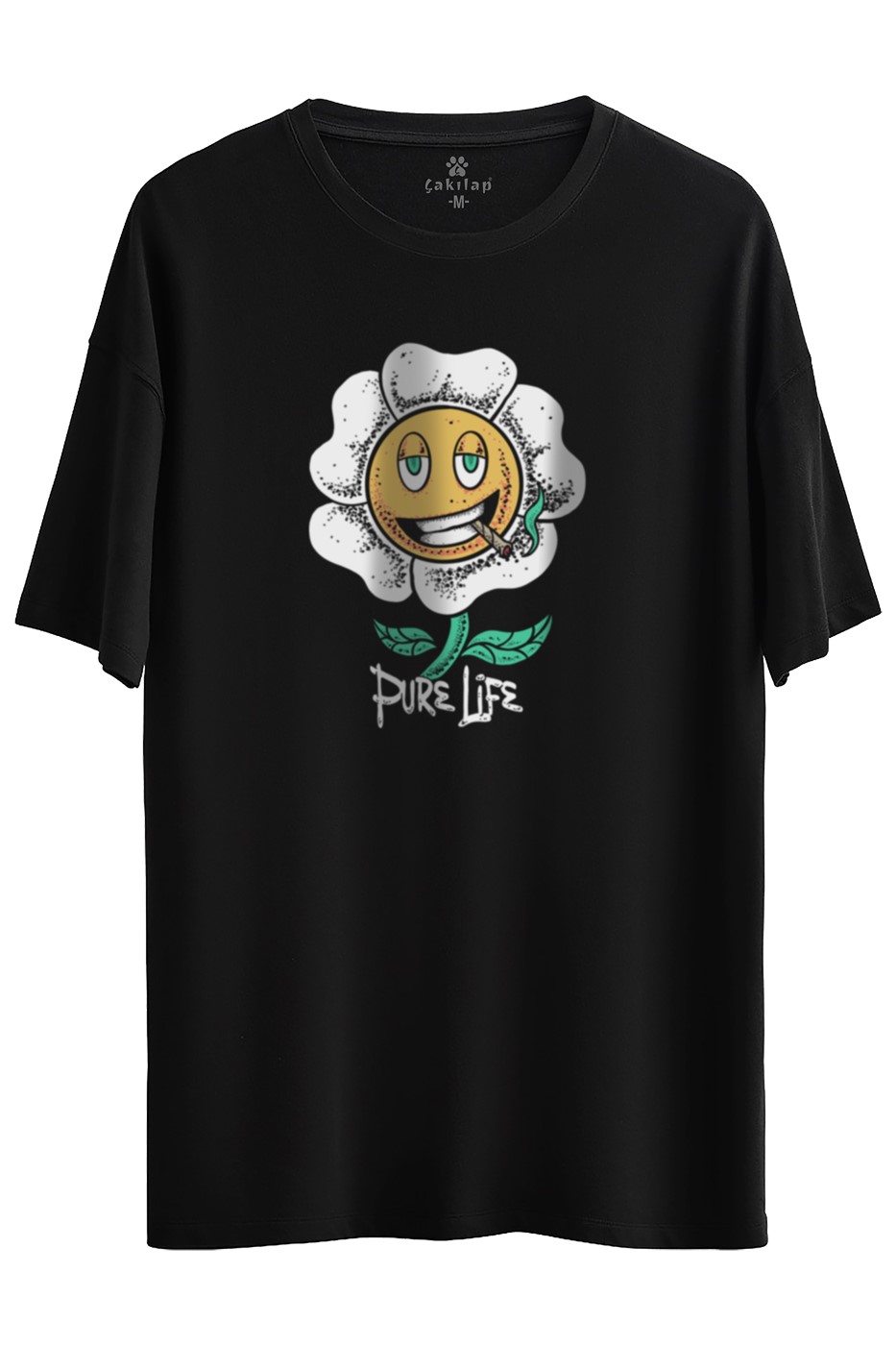 Pure Life Baskılı Oversize Tişört