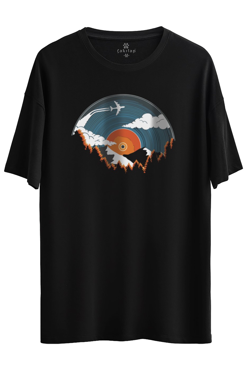 Macera Baskılı Oversize Tişört