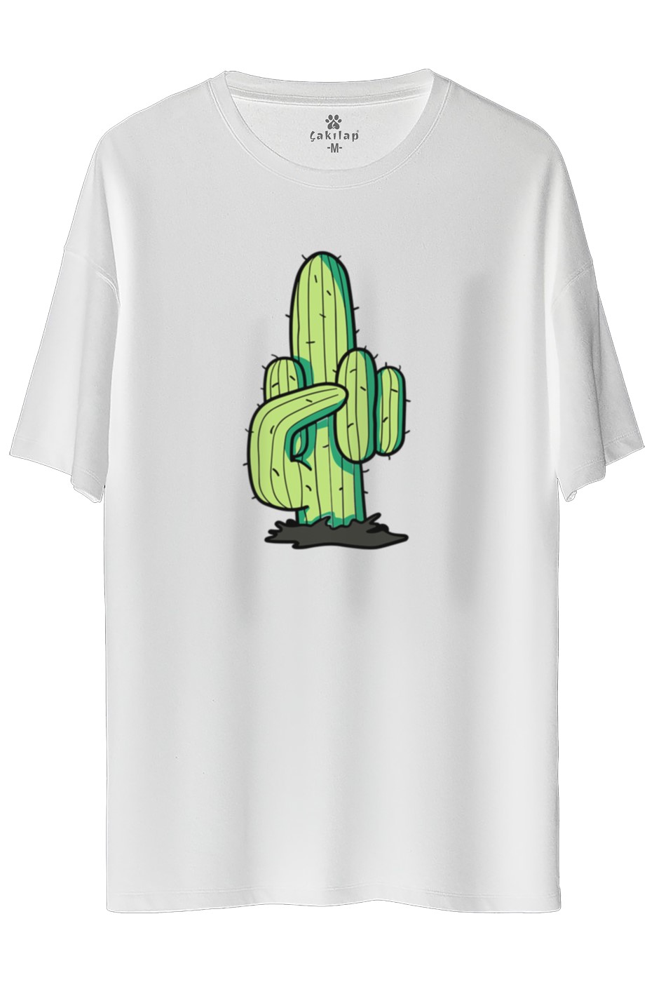 Fcktus  Baskılı Oversize Tişört