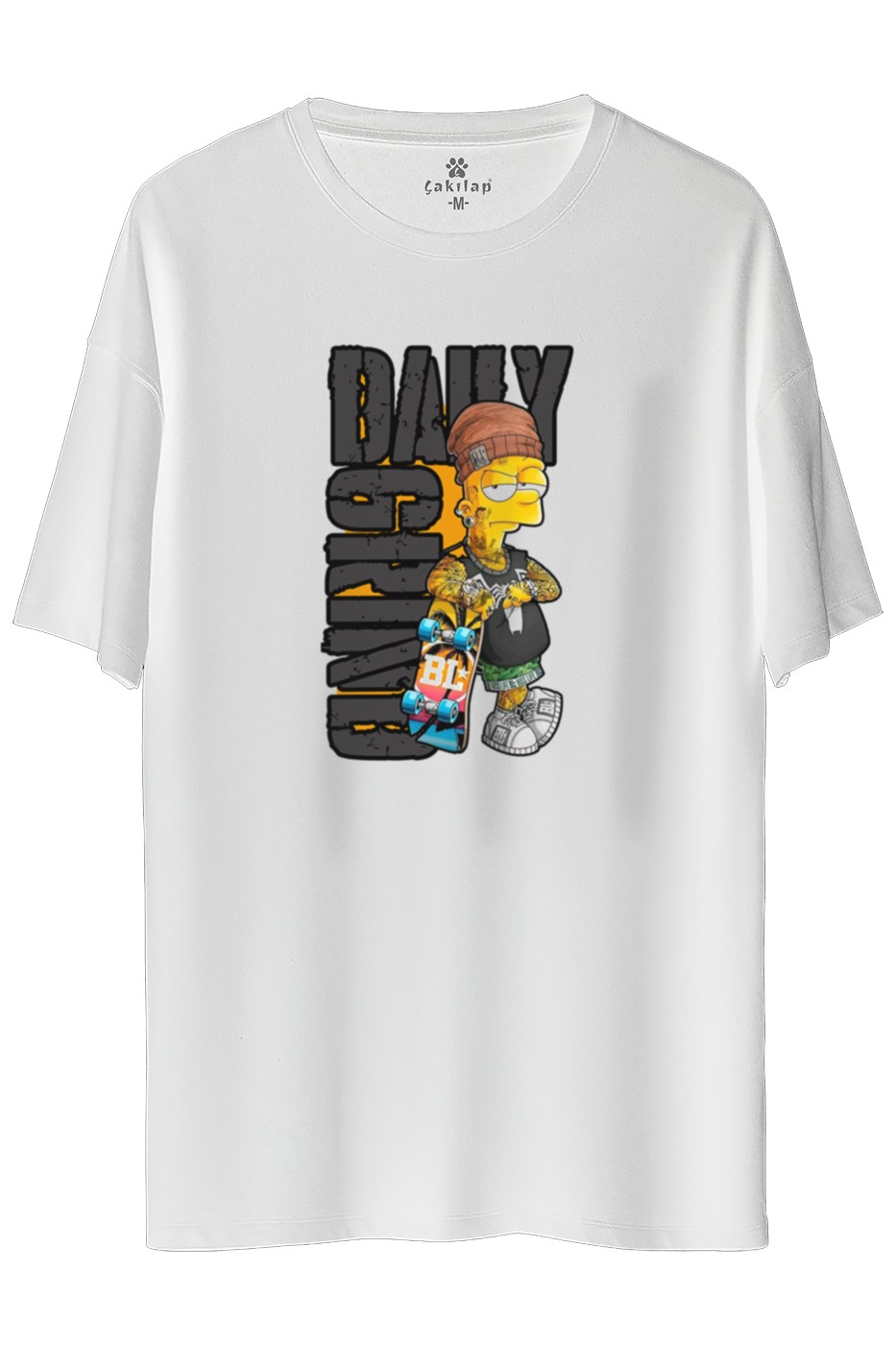Dahy Grind Baskılı Oversize Tişört