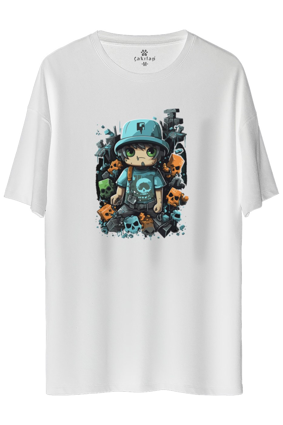 Kirli Çocuk Baskılı Oversize Tişört