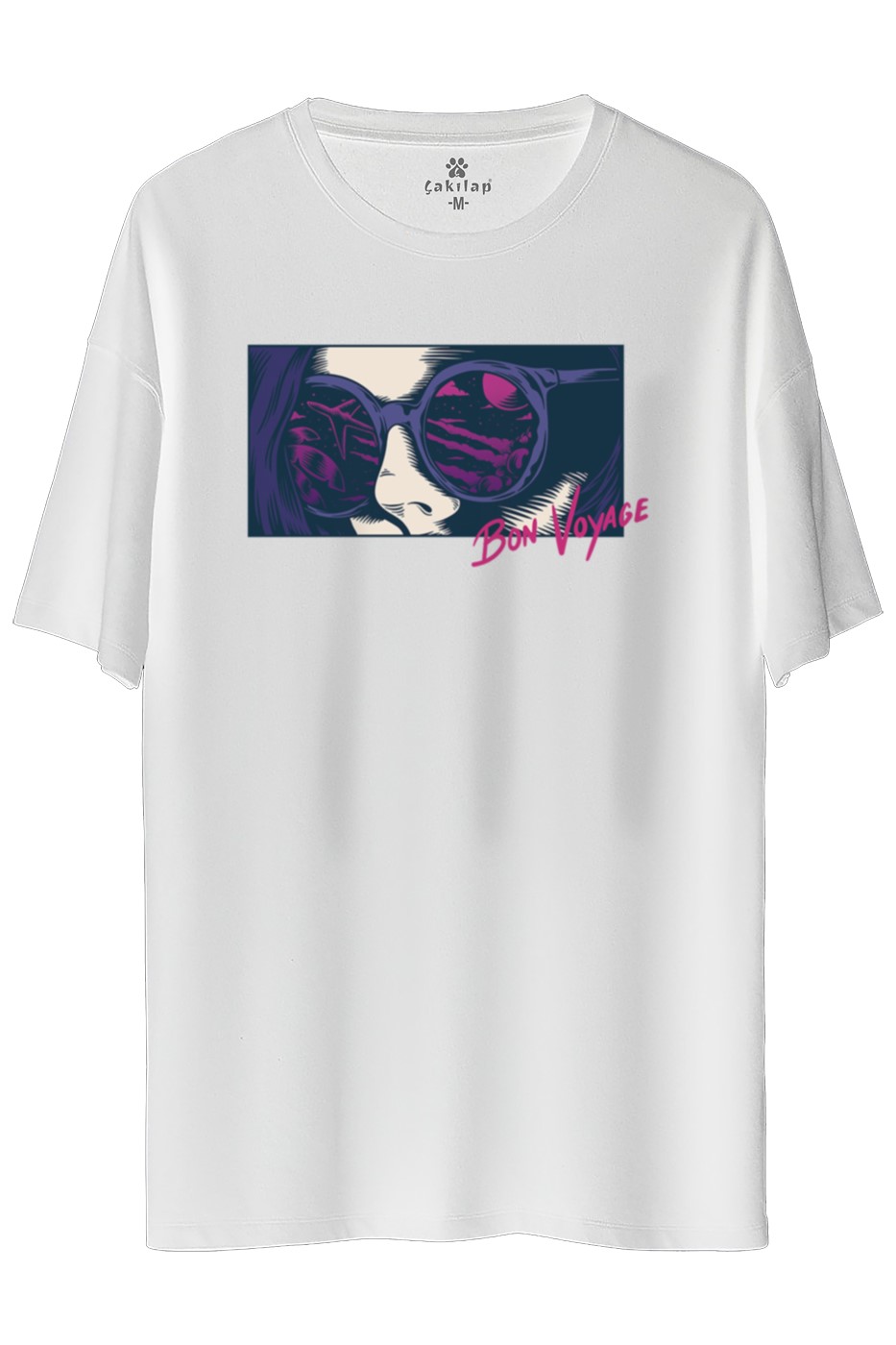 Bon Voyoge  Baskılı Oversize Tişört