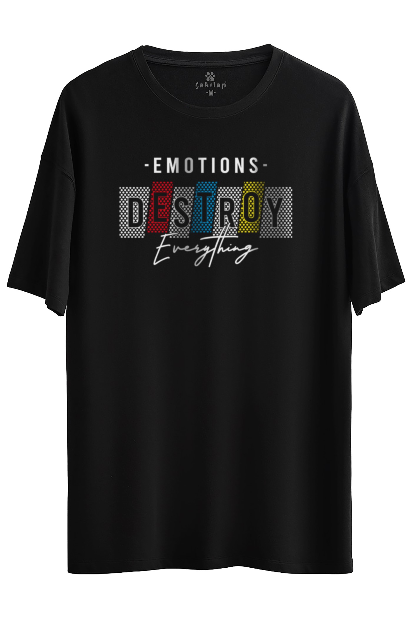 Thanks God Baskılı Oversize Tişört