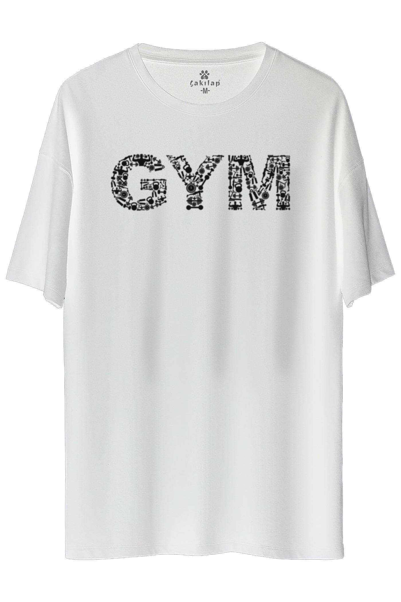 Gym  Baskılı Oversize Tişört