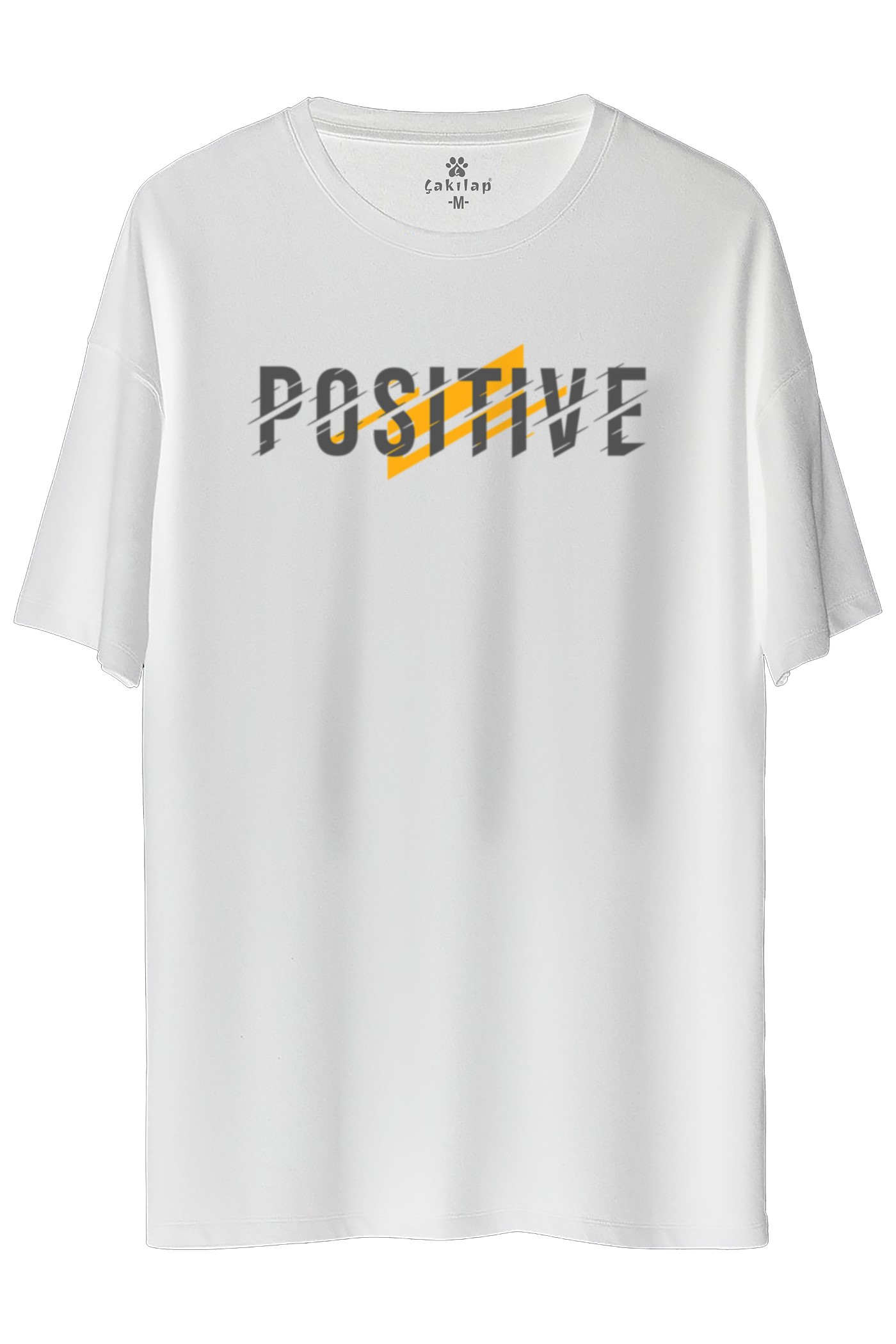 Positive  Baskılı Oversize Tişört