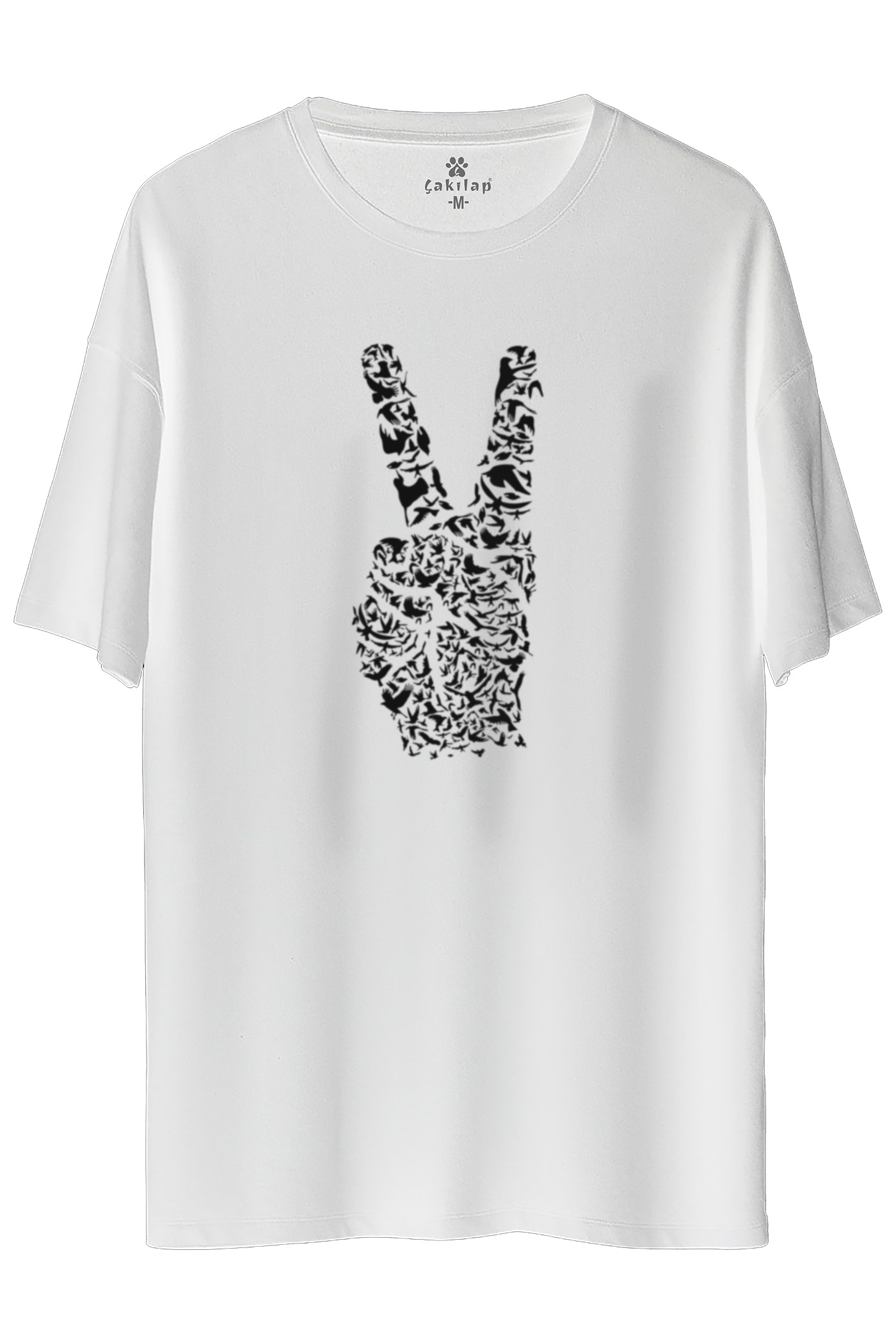 Zafer  Baskılı Oversize Tişört