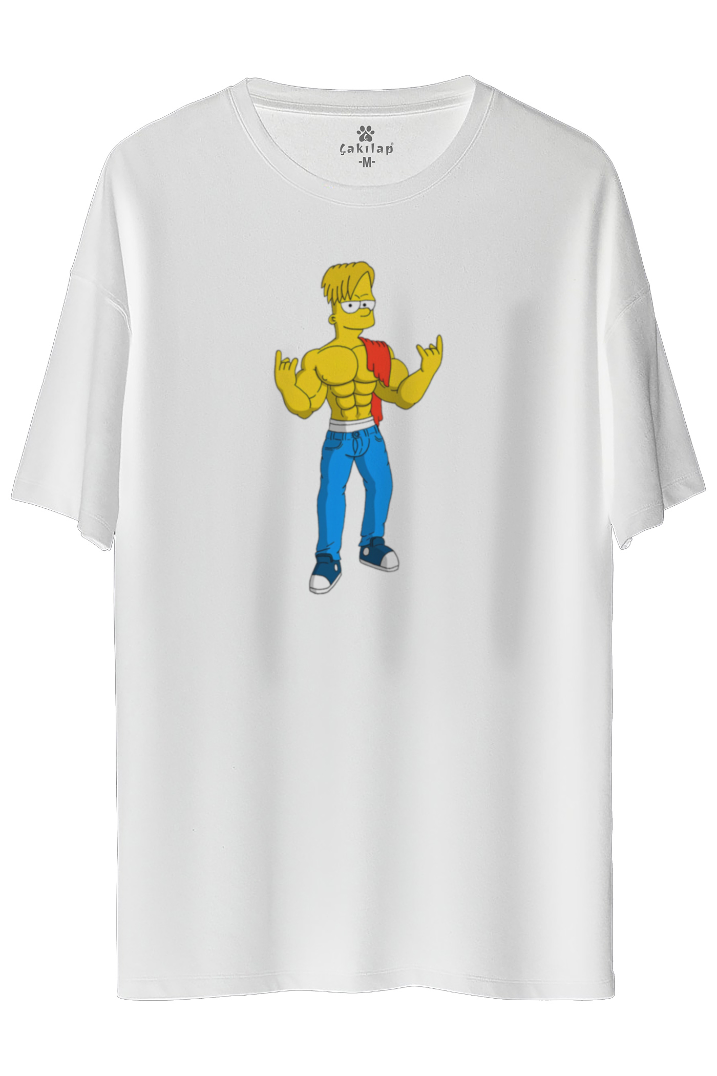Simpsons Baskılı Oversize Tişört