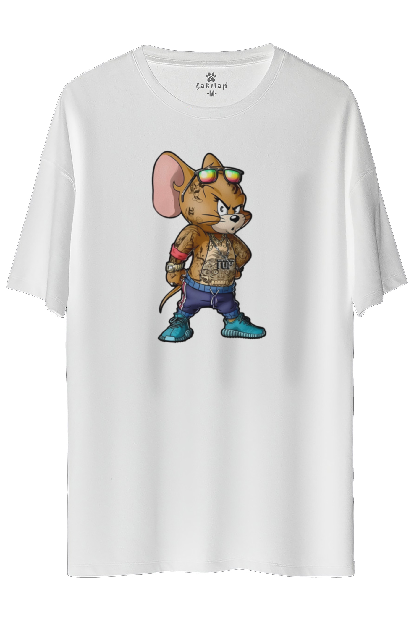 Jerry Baskılı Oversize Tişört