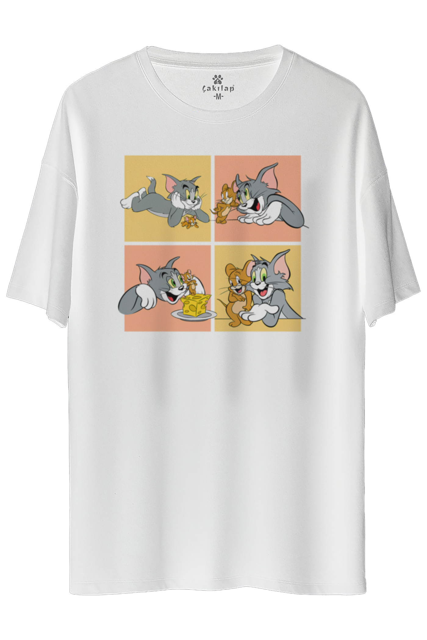 Tom&Jerry Baskılı Oversize Tişört