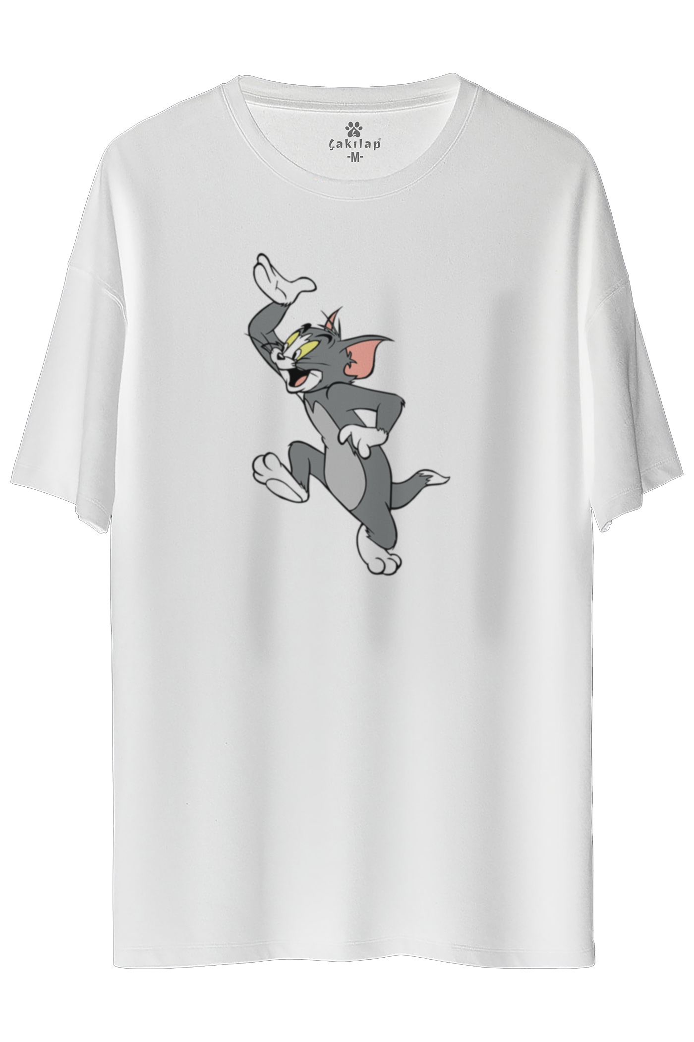 Tom Baskılı Oversize Tişört