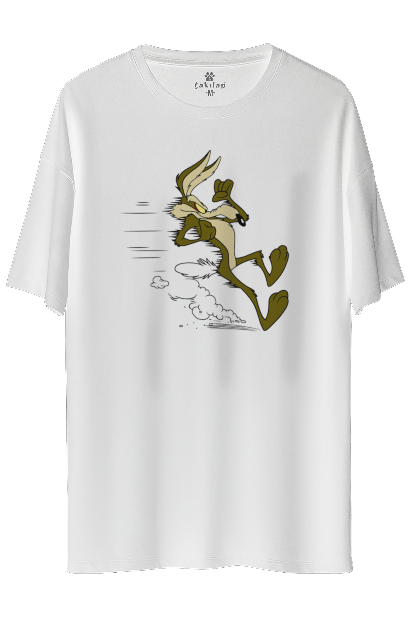 Wile E Coyote Baskılı Oversize Tişört