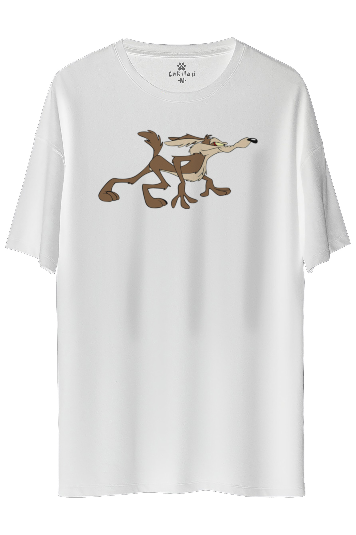 Wile E Coyote Baskılı Oversize Tişört