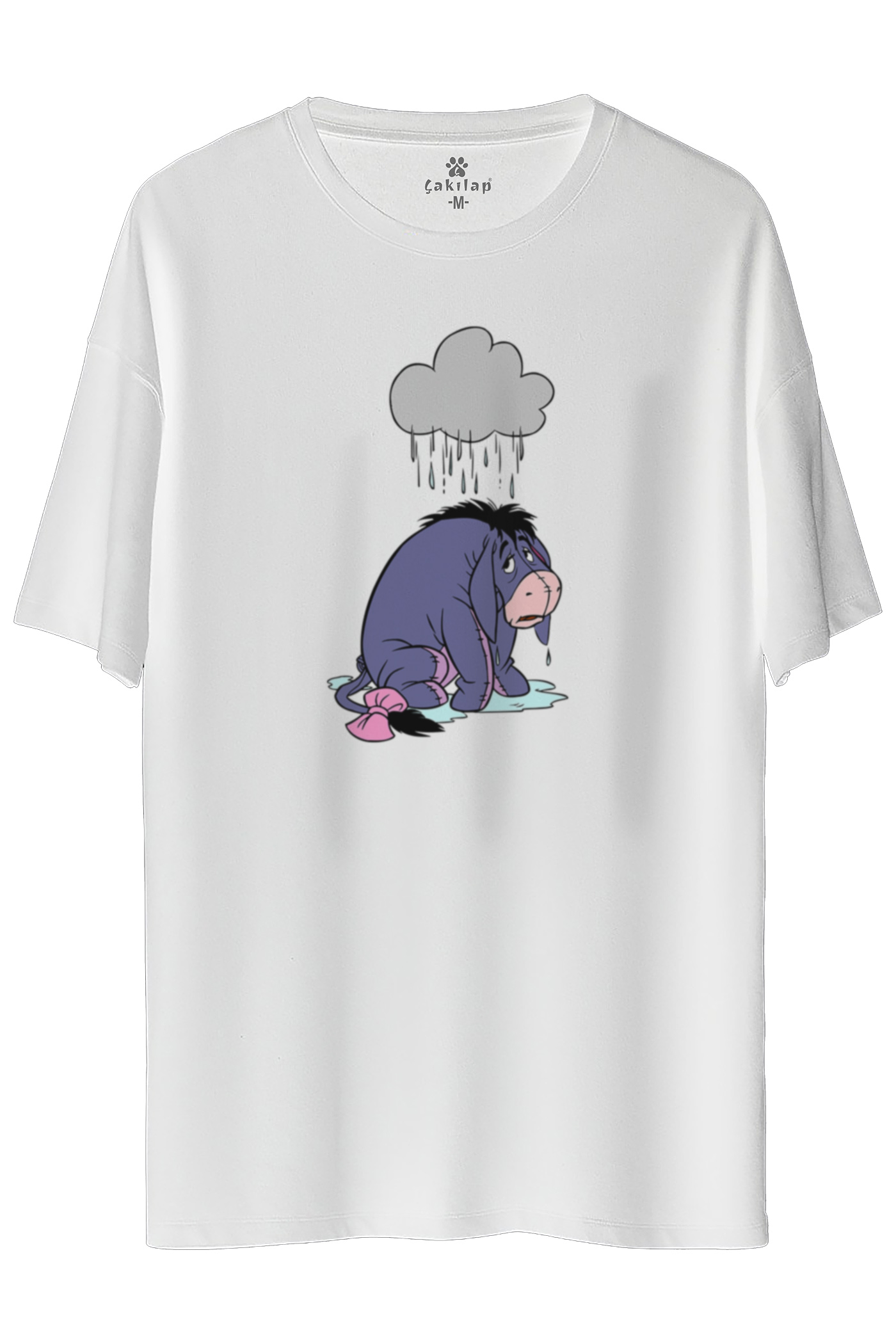 Eeyore Baskılı Oversize Tişört