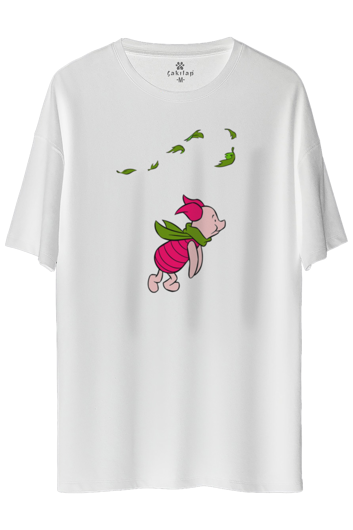 Piglet Baskılı Oversize Tişört