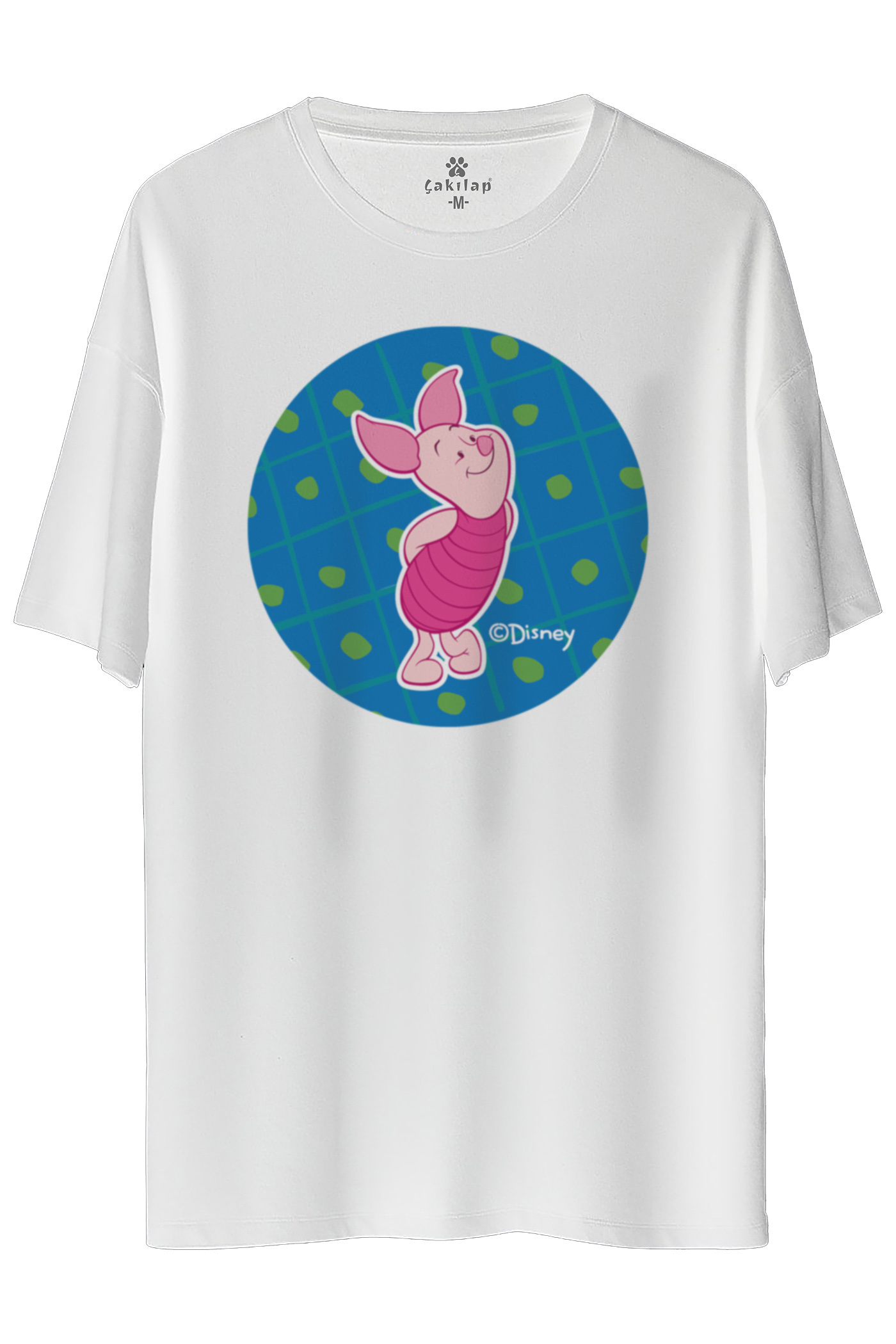 Piglet Baskılı Oversize Tişört