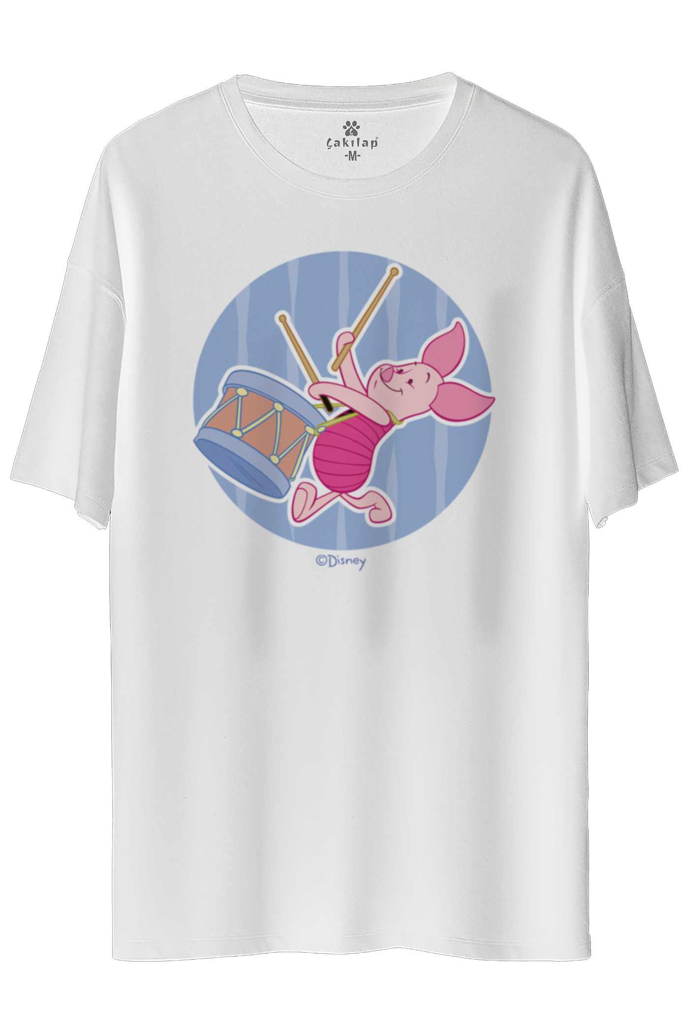 Piglet Baskılı Oversize Tişört