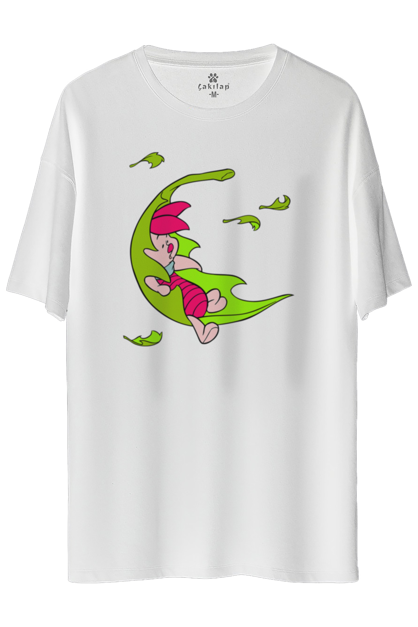 Piglet Baskılı Oversize Tişört